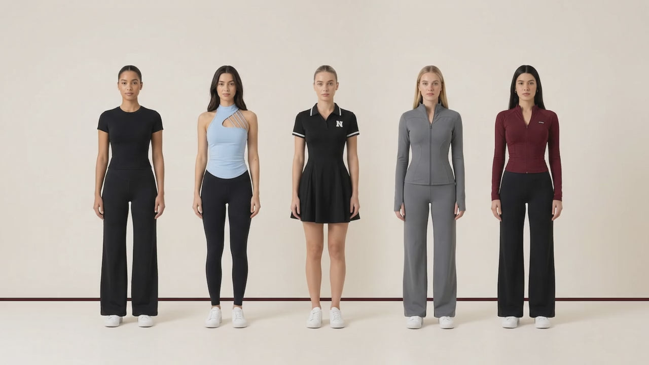 Veloura lineup - models wearing Veloura activewear